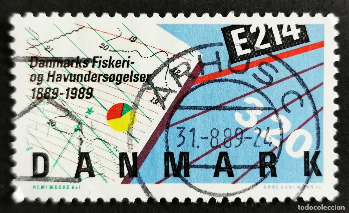 Sellos: Sello Dinamarca 1989, N&uacute;mero identificaci&oacute;n carta n&aacute;utica embarcaci&oacute;n, 3,20 dkr. Michel: DK 955