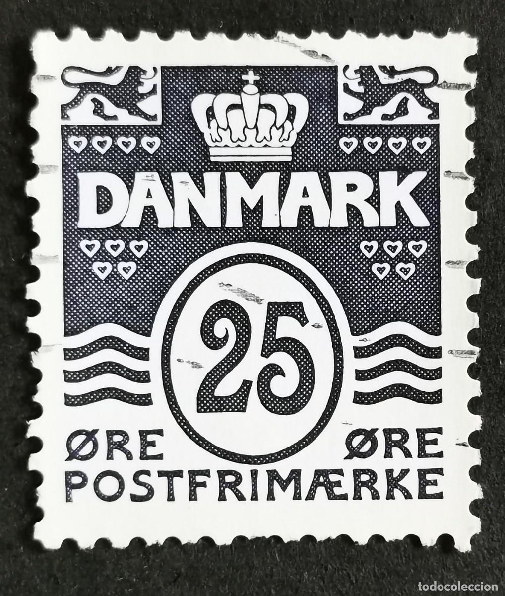 Sellos: Sello Dinamarca 1990, Figura tipo 'onda', 25 &oslash;re. Michel: DK 963