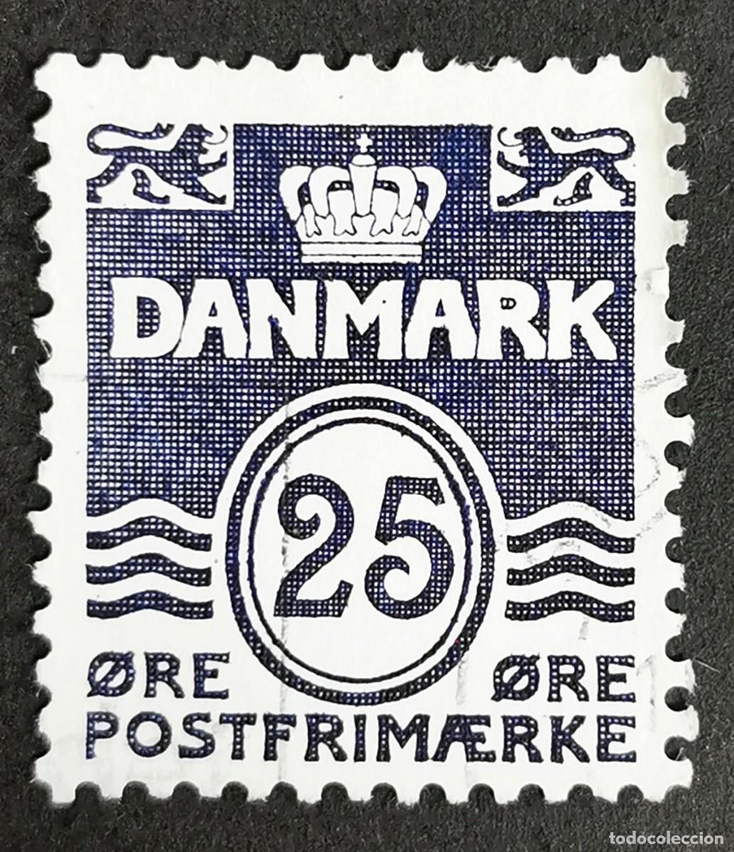 Sellos: Sello Dinamarca 1990, Figura tipo 'onda', 25 &oslash;re. Michel: DK 963
