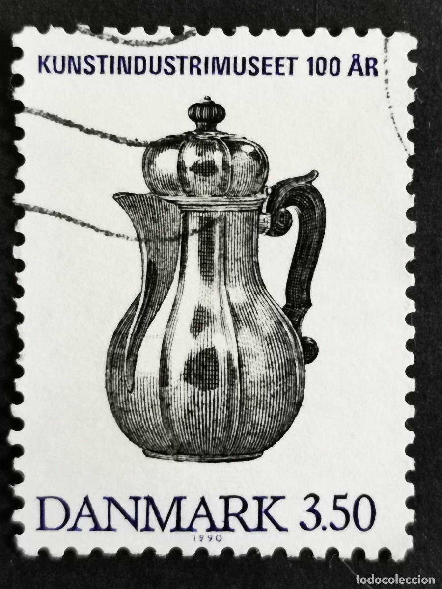 Sellos: Sello Dinamarca 1990, Cafetera de plata, 1726, 3,50 dkr. Michel: DK 971