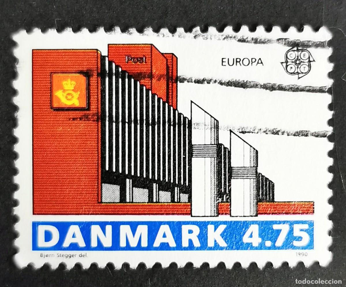 Sellos: Sello Dinamarca 1990, Oficina de correos de Odense, 4,75 dkr. Michel: DK 975
