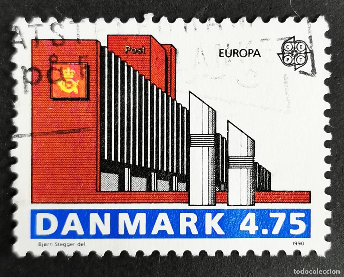 Sellos: Sello Dinamarca 1990, Oficina de correos de Odense, 4,75 dkr. Michel: DK 975