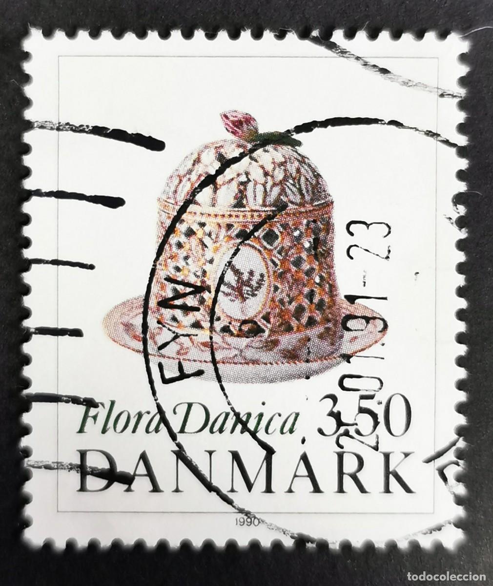 Sellos: Sello Dinamarca 1990, Cubitera con tapa, 3,50 dkr. Michel: DK 977