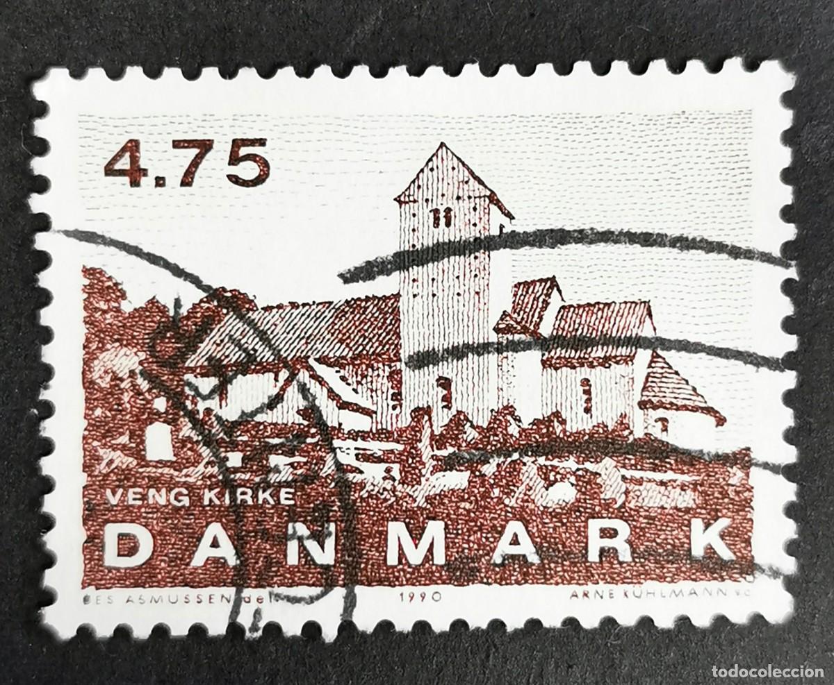 Sellos: Sello Dinamarca 1990, Iglesia del barrio, 4,75 dkr. Michel: DK 987