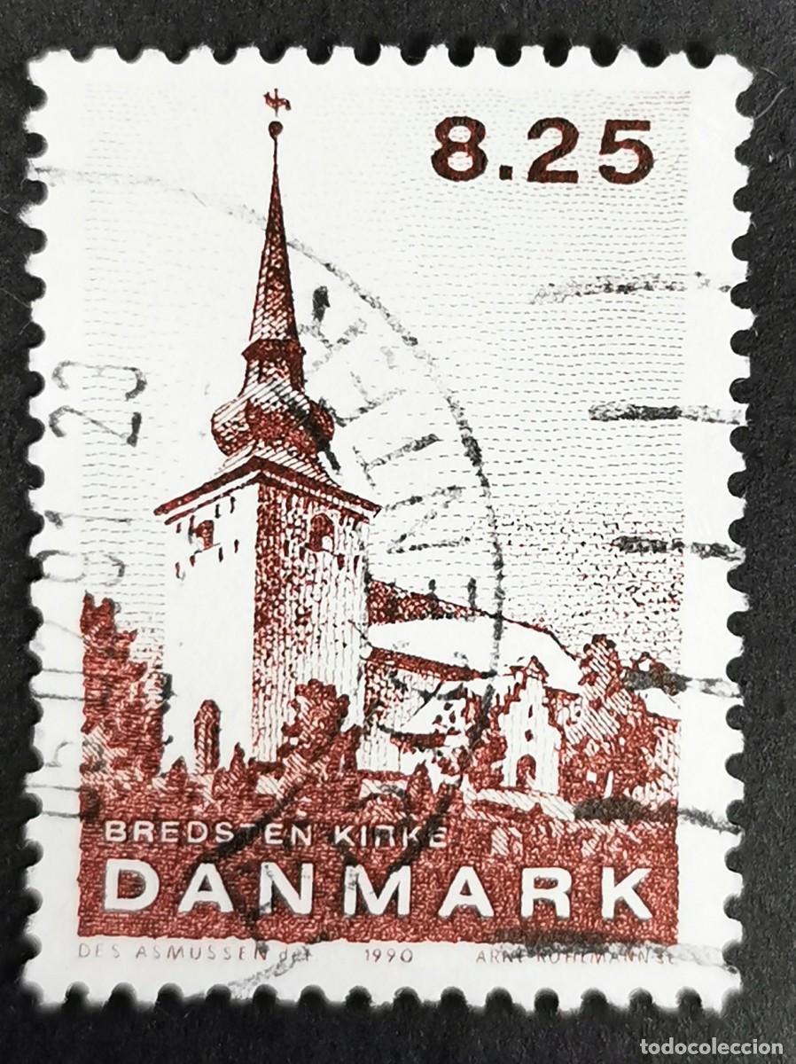 Sellos: Sello Dinamarca 1990, Iglesia de Bredsten, 8,25 dkr. Michel: DK 988