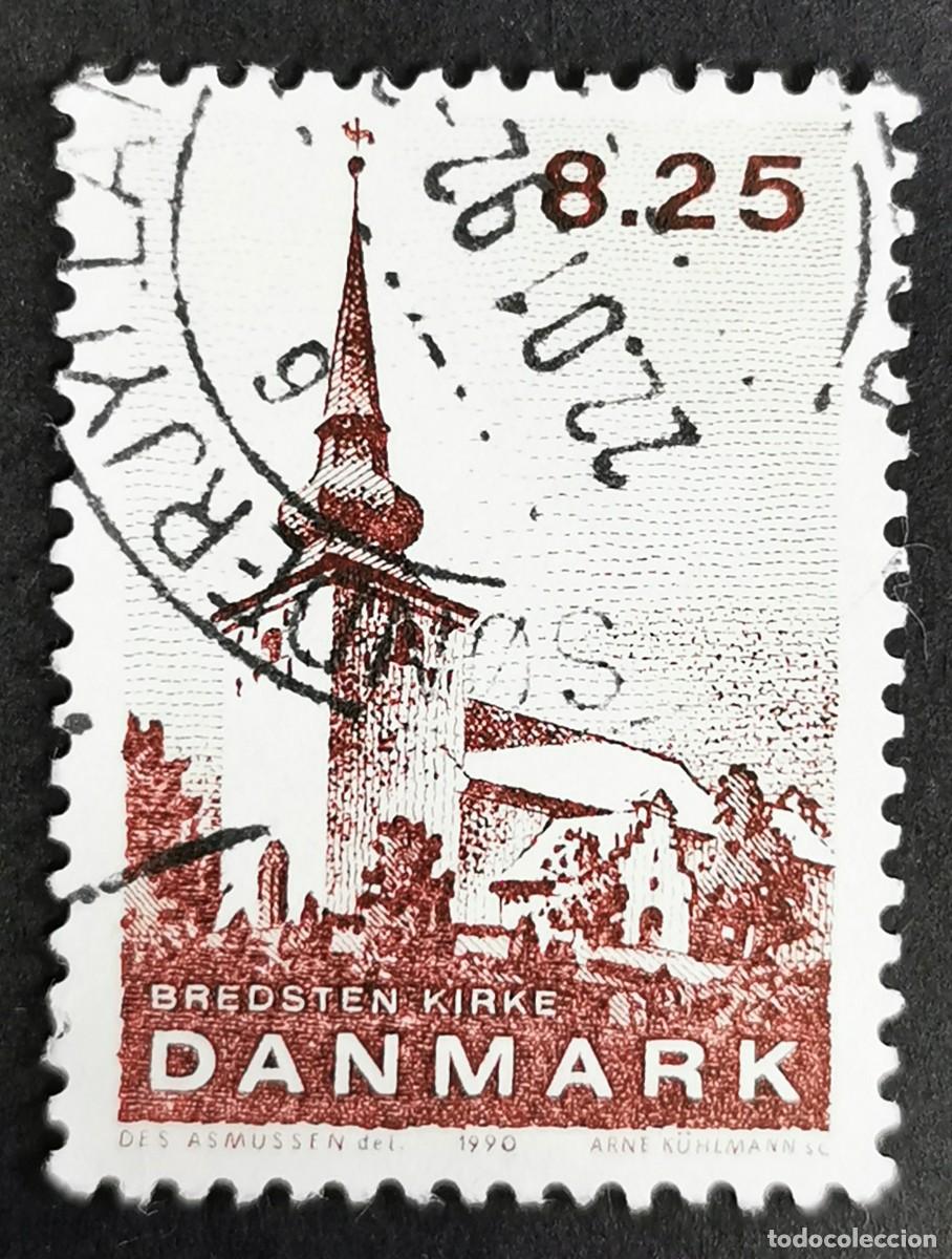 Sellos: Sello Dinamarca 1990, Iglesia de Bredsten, 8,25 dkr. Michel: DK 988