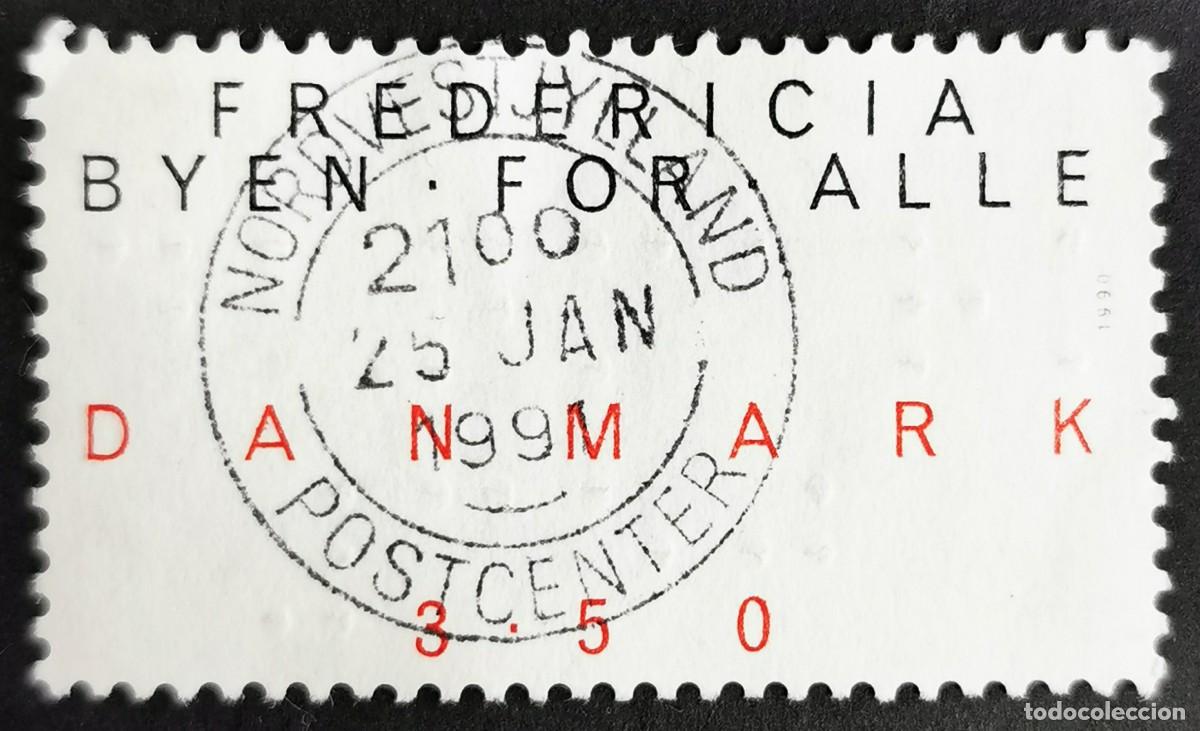 Sellos: Sello Dinamarca 1990, Eslogan y Braille, 3,50 dkr. Michel: DK 989