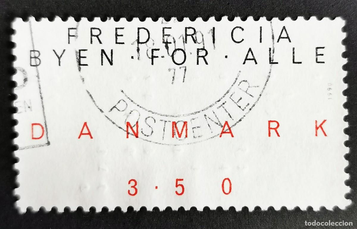 Sellos: Sello Dinamarca 1990, Eslogan y Braille, 3,50 dkr. Michel: DK 989