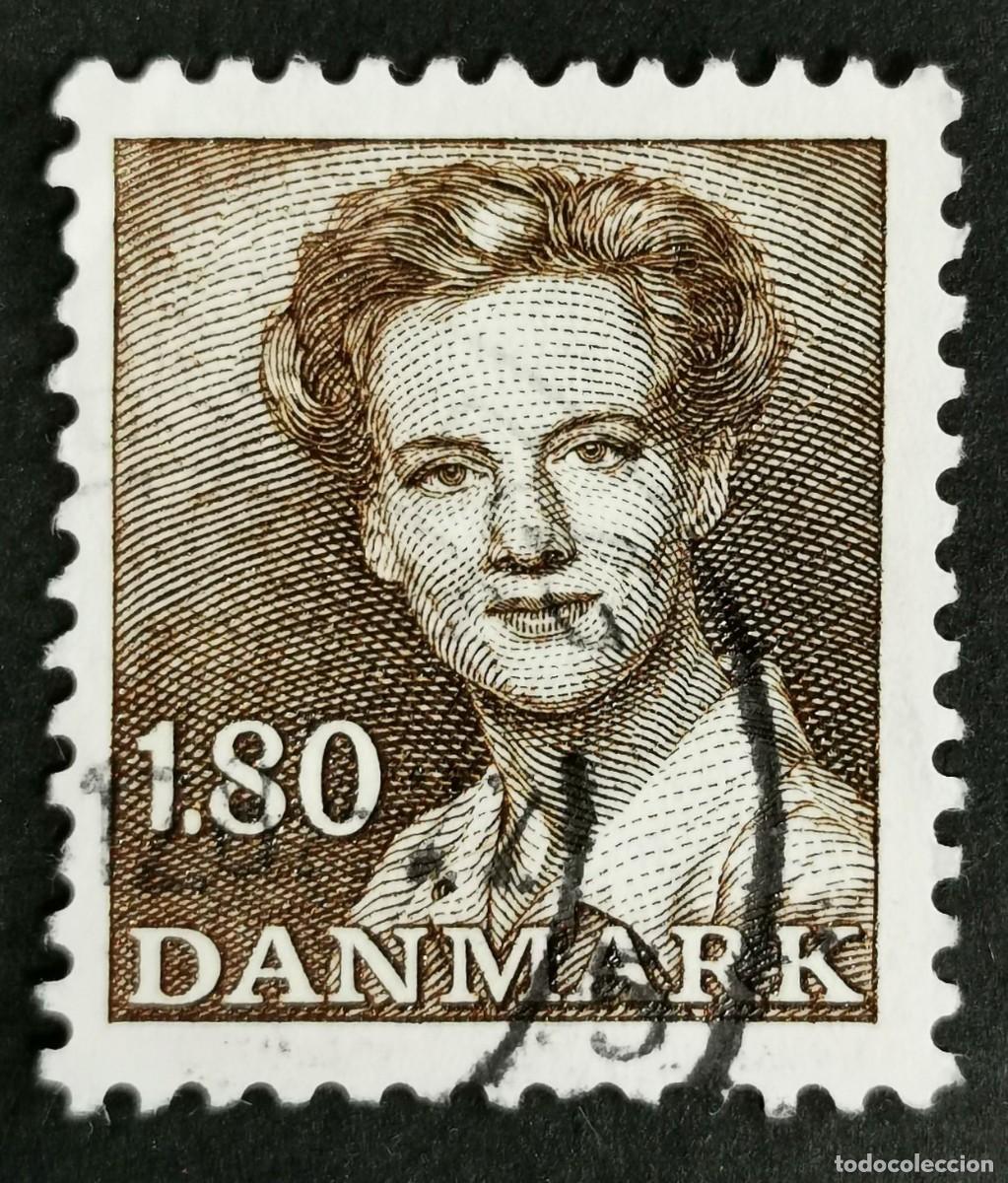 Sellos: Sello Dinamarca 1982, Reina Margarita II, 1,80 dkr. Michel: DK 753