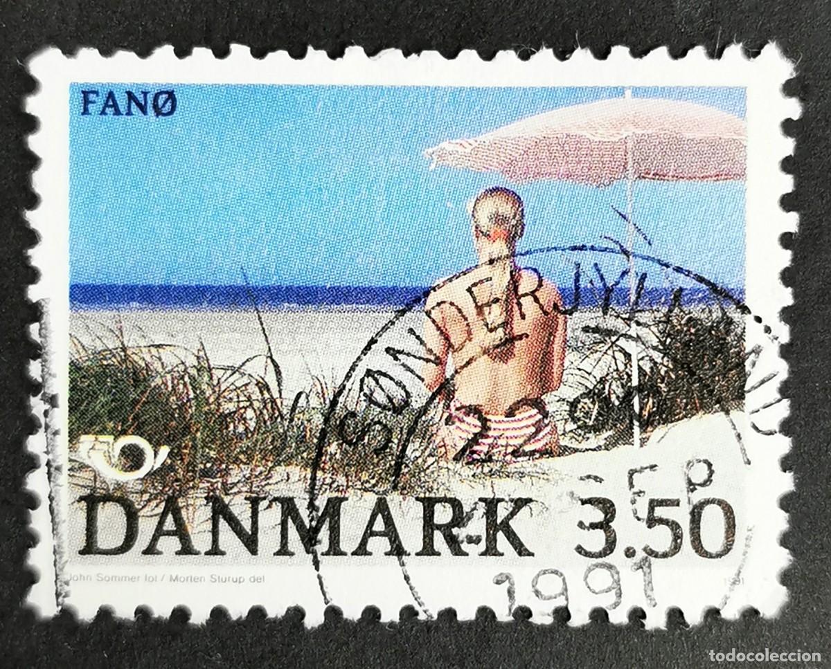 Sellos: Sello Dinamarca 1991, Playa en la isla de Fano, 3,50 dkr. Michel: DK 1003
