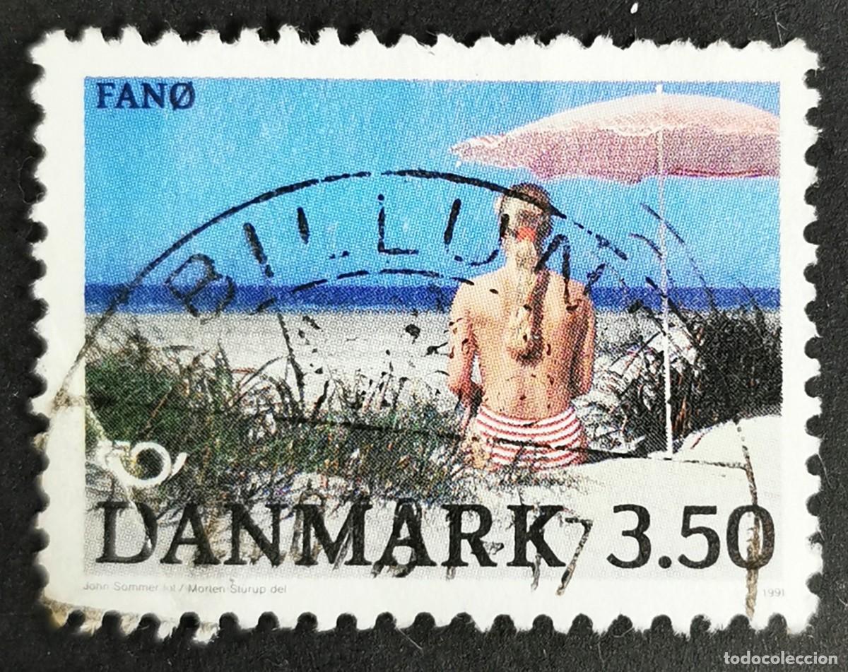 Sellos: Sello Dinamarca 1991, Playa en la isla de Fano, 3,50 dkr. Michel: DK 1003