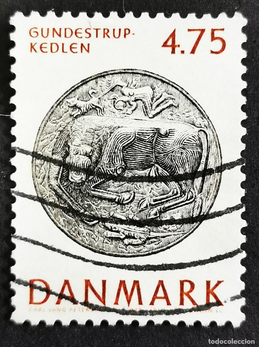 Sellos: Sello Dinamarca 1992, Placa inferior del caldero de Gundestrup, 4.75 dkr. Michel: DK 1020
