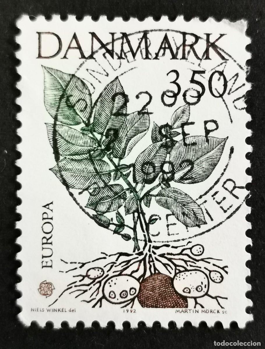 Sellos: Sello Dinamarca 1992, Planta de patata, 3.50 dkr. Michel: DK 1025