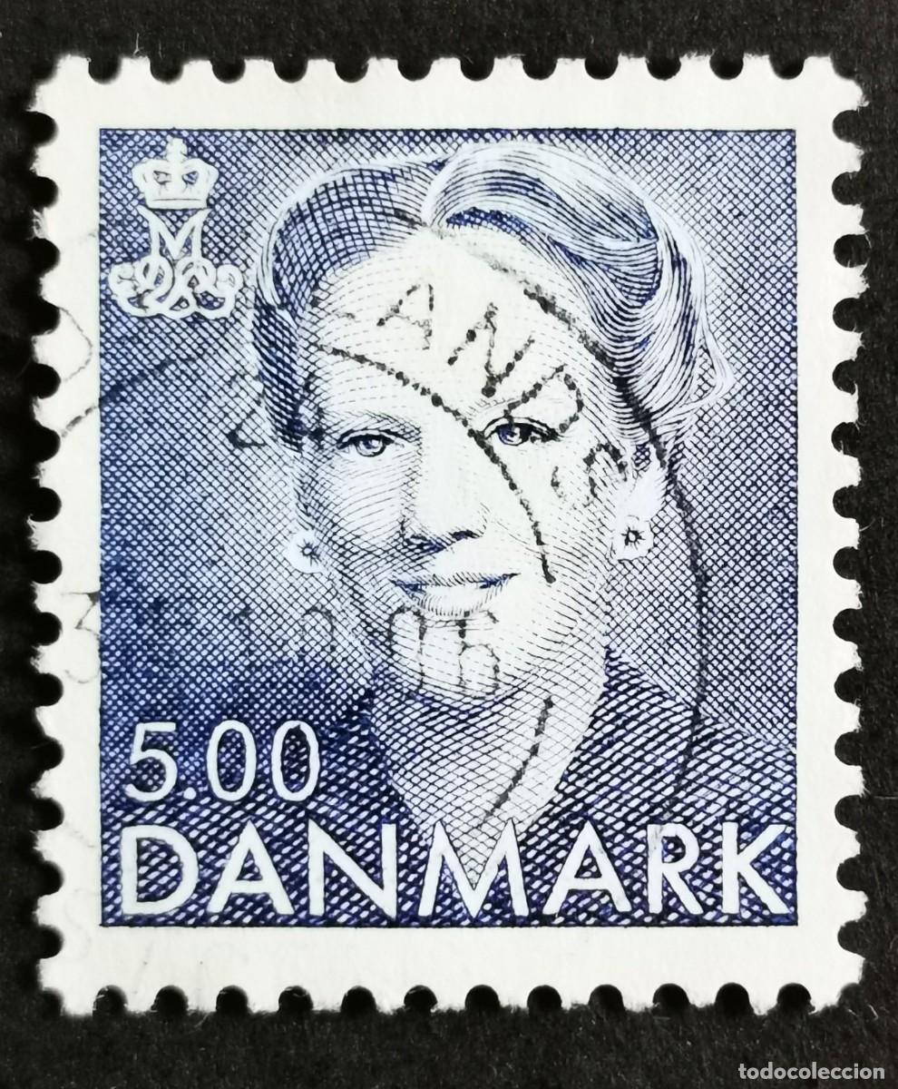 Sellos: Sello Dinamarca 1992, Reina Margarita II, 5.00 dkr. . Michel: DK 1030