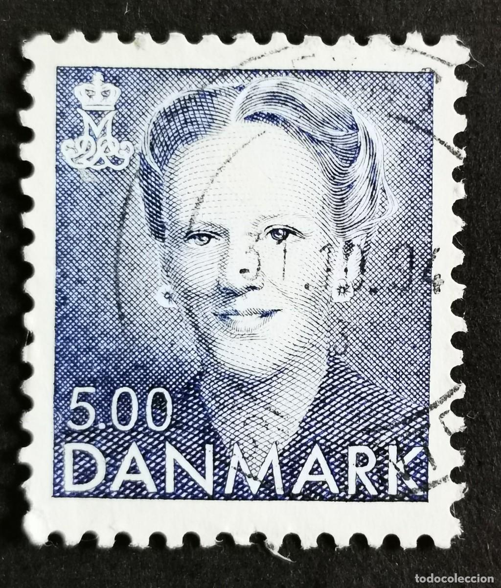 Sellos: Sello Dinamarca 1992, Reina Margarita II, 5.00 dkr. . Michel: DK 1030