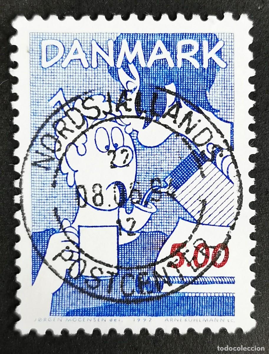 Sellos: Sello Dinamarca 1992, &rdquo;El poeta y su peque&ntilde;a esposa&rdquo; 5.00 dkr. Michel: DK 1042