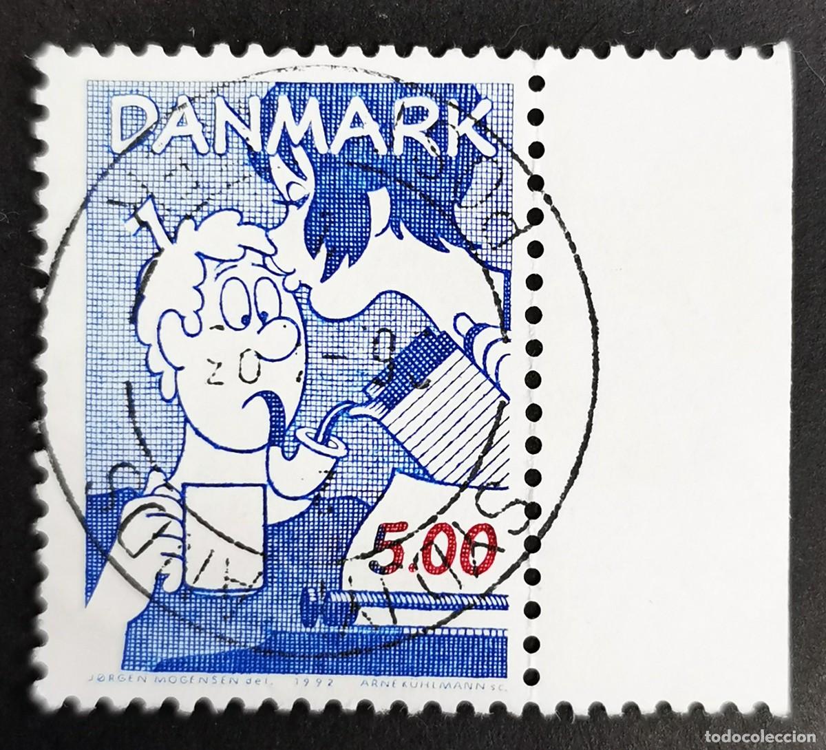 Sellos: Sello Dinamarca 1992, &rdquo;El poeta y su peque&ntilde;a esposa&rdquo; 5.00 dkr. Michel: DK 1042