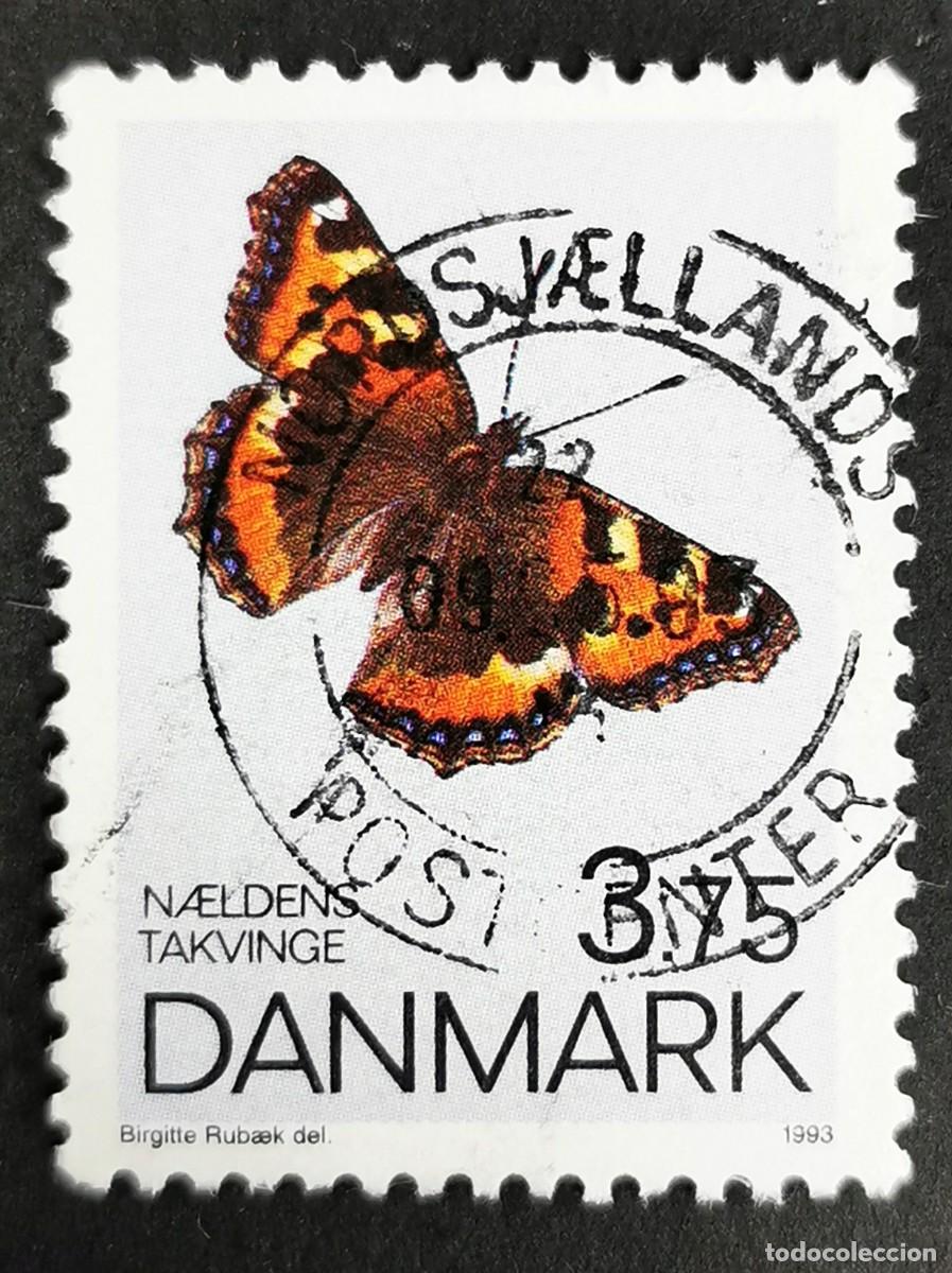 Sellos: Sello Dinamarca 1993, Mariposa peque&ntilde;a (Aglais urticae), 3.75 dkr. Michel: DK 1048
