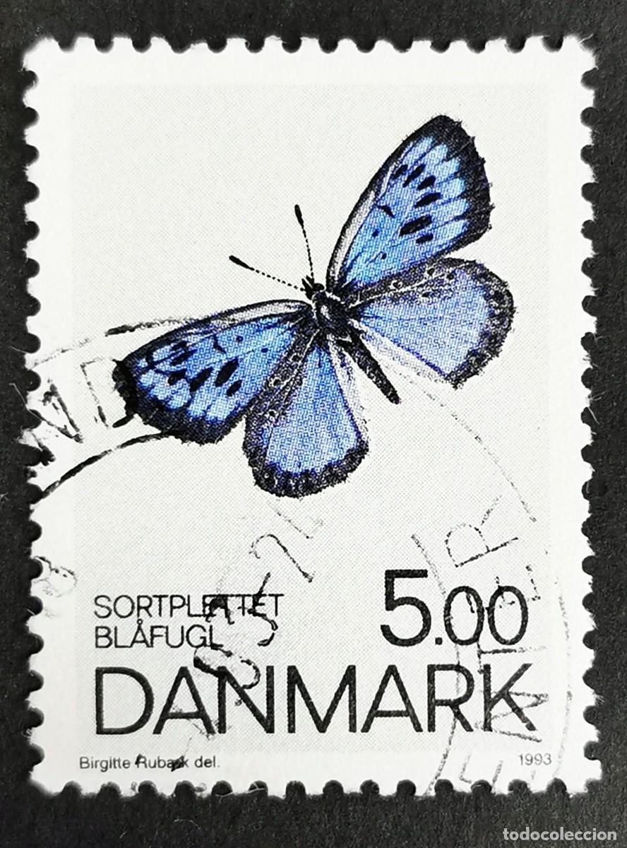 Sellos: Sello Dinamarca 1993, Mariposa azul grande (Maculinea arion), 5.00 dkr. Michel: DK 1049