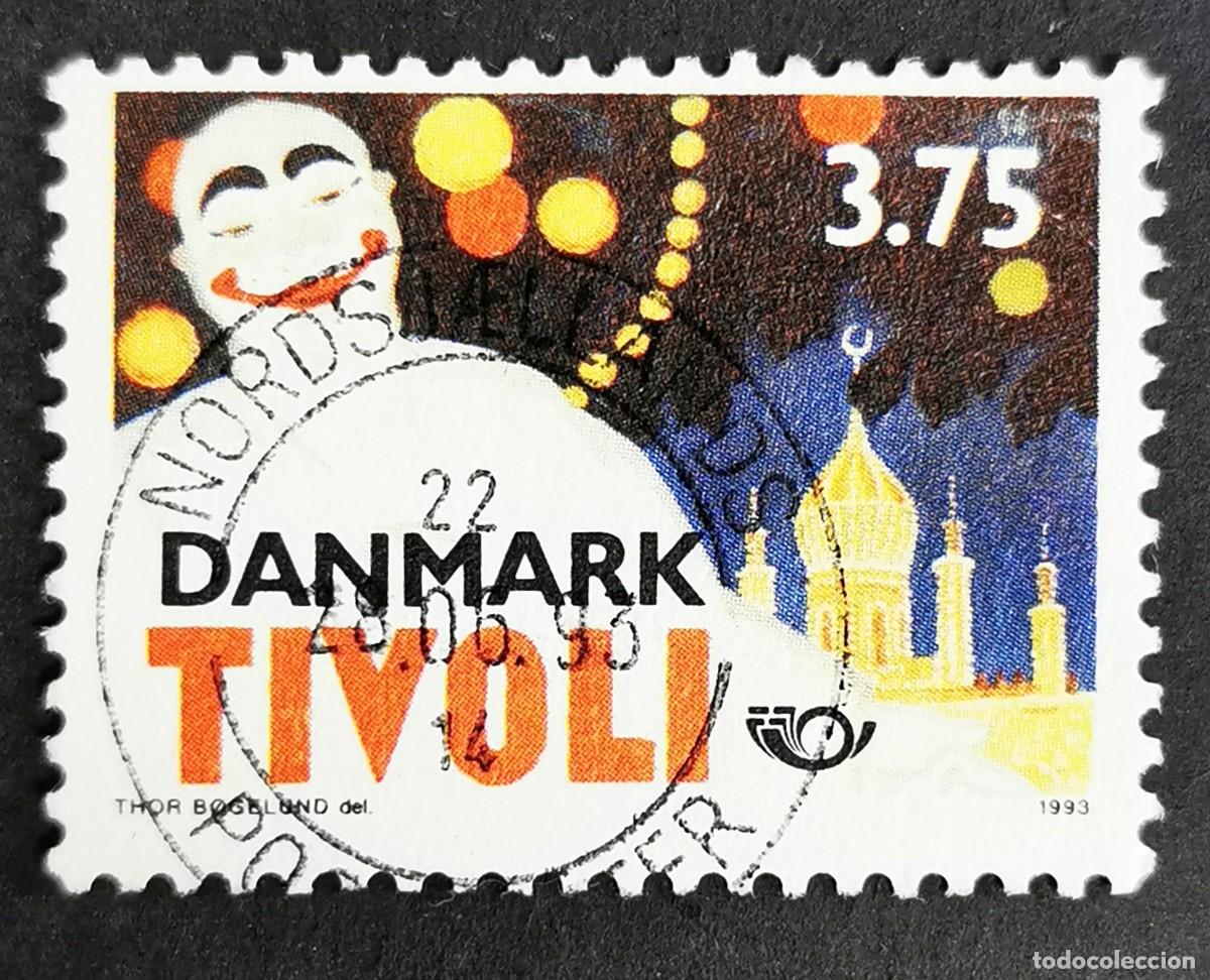 Sellos: Sello Dinamarca 1993, NORDEN 150 a&ntilde;os Tivoli, &rdquo;Pierrot&rdquo;, 3.75 dkr. Michel: DK 1054
