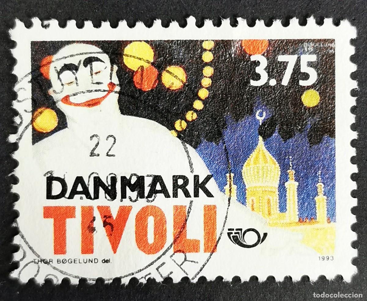 Sellos: Sello Dinamarca 1993, NORDEN 150 a&ntilde;os Tivoli, &rdquo;Pierrot&rdquo;, 3.75 dkr. Michel: DK 1054