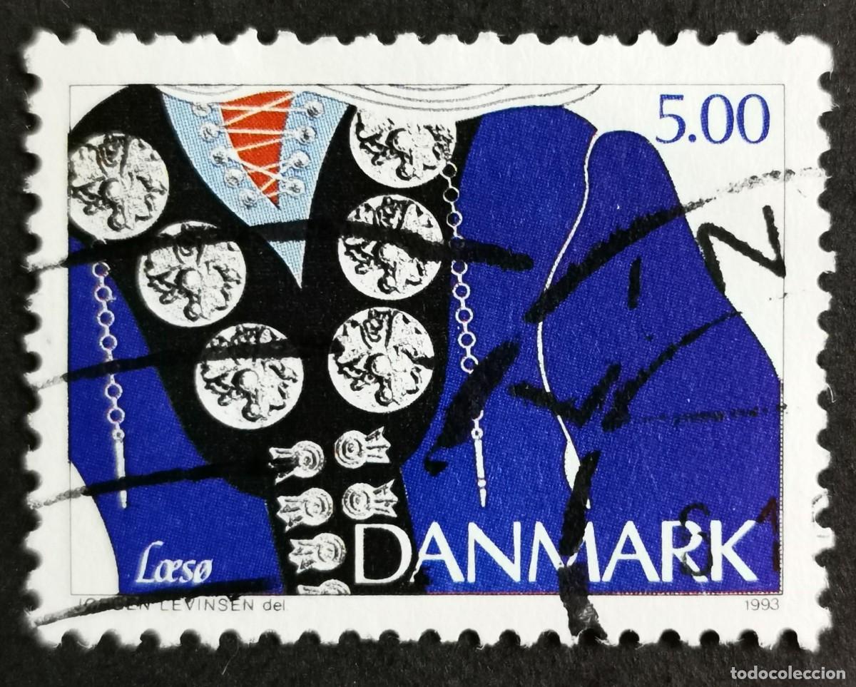 Sellos: Sello Dinamarca 1993, Botones y broches de plata, encaje, 5.00 dkr. Michel: DK 1066