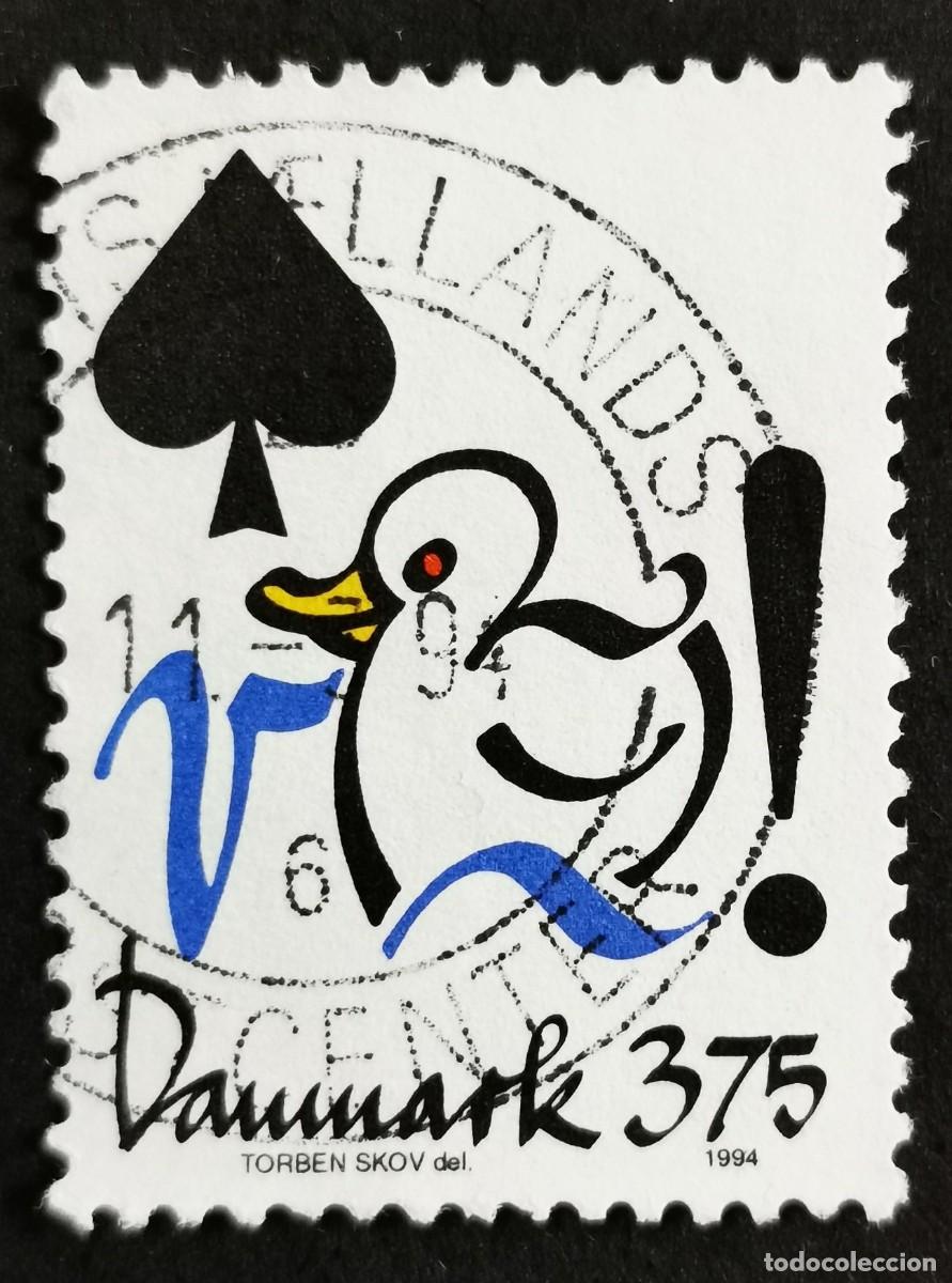 Sellos: Sello Dinamarca 1994, Pala y pato, 3.75 dkr. Michel: DK 1071