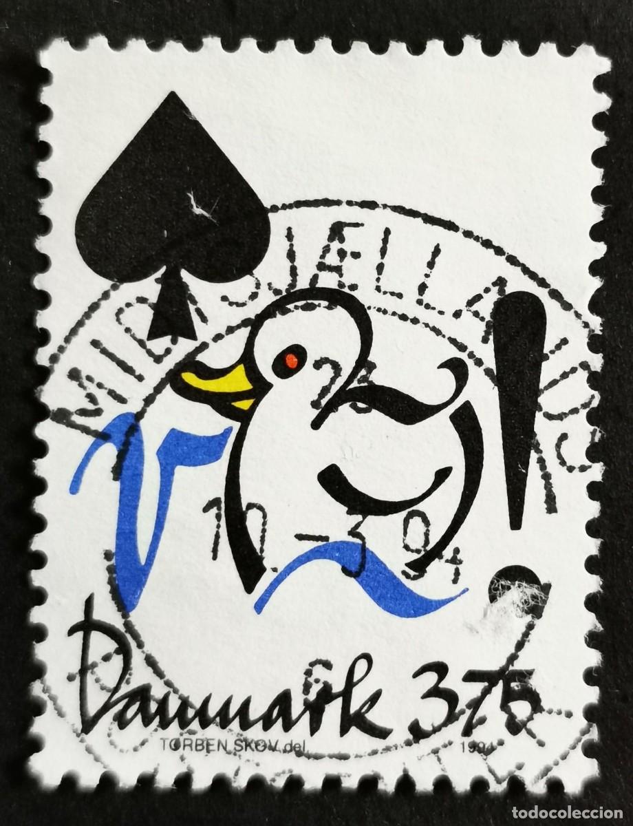 Sellos: Sello Dinamarca 1994, Pala y pato, 3.75 dkr. Michel: DK 1071