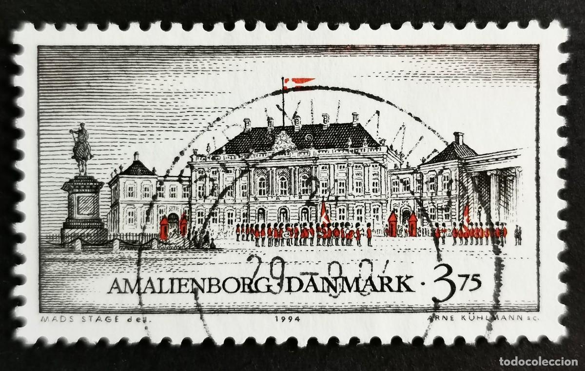 Sellos: Sello Dinamarca 1994, Castillo de Amalienborg, Copenhague, 3.75 dkr. Michel: DK 1074