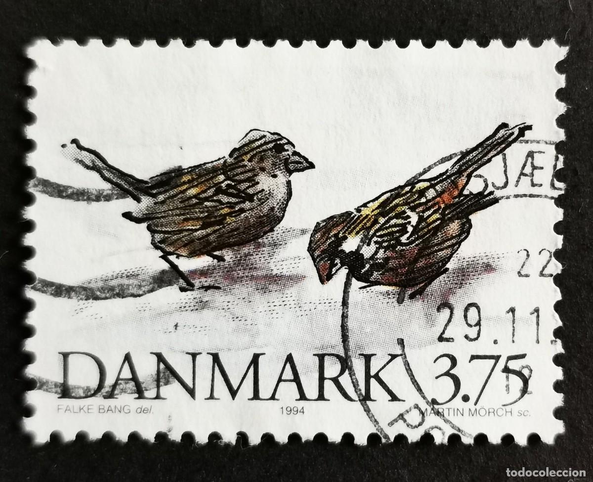Sellos: Sello Dinamarca 1994, House sparrows Animales protegidos, 3.75 dkr. Michel: DK 1086