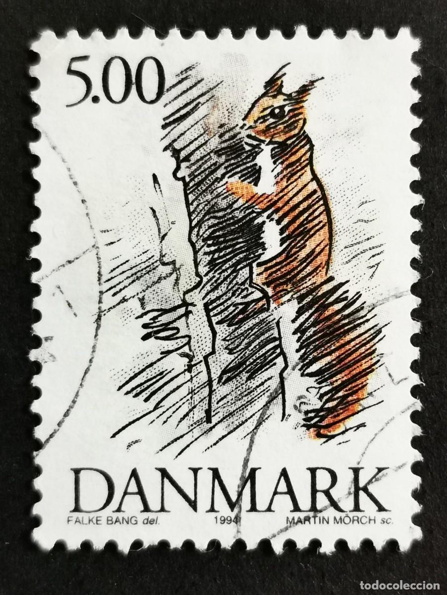 Sellos: Sello Dinamarca 1994, Red Squirrel Animales protegidos, 5.00 dkr. Michel: DK 1088