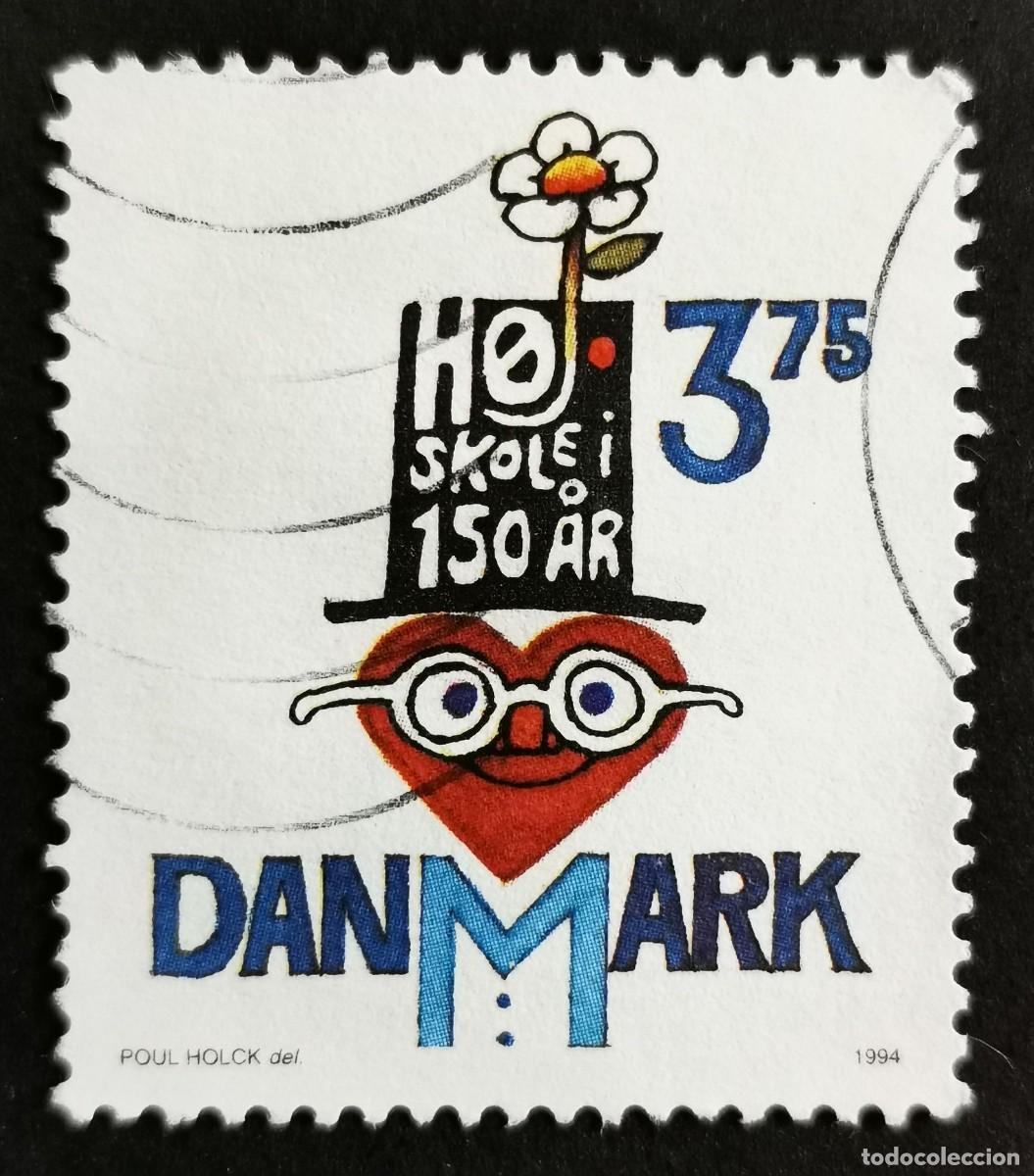 Sellos: Sello Dinamarca 1994,Maestro 150&ordm; aniversario escuelas ense&ntilde;anza superior, 3.75 dkr. Michel: DK 1091