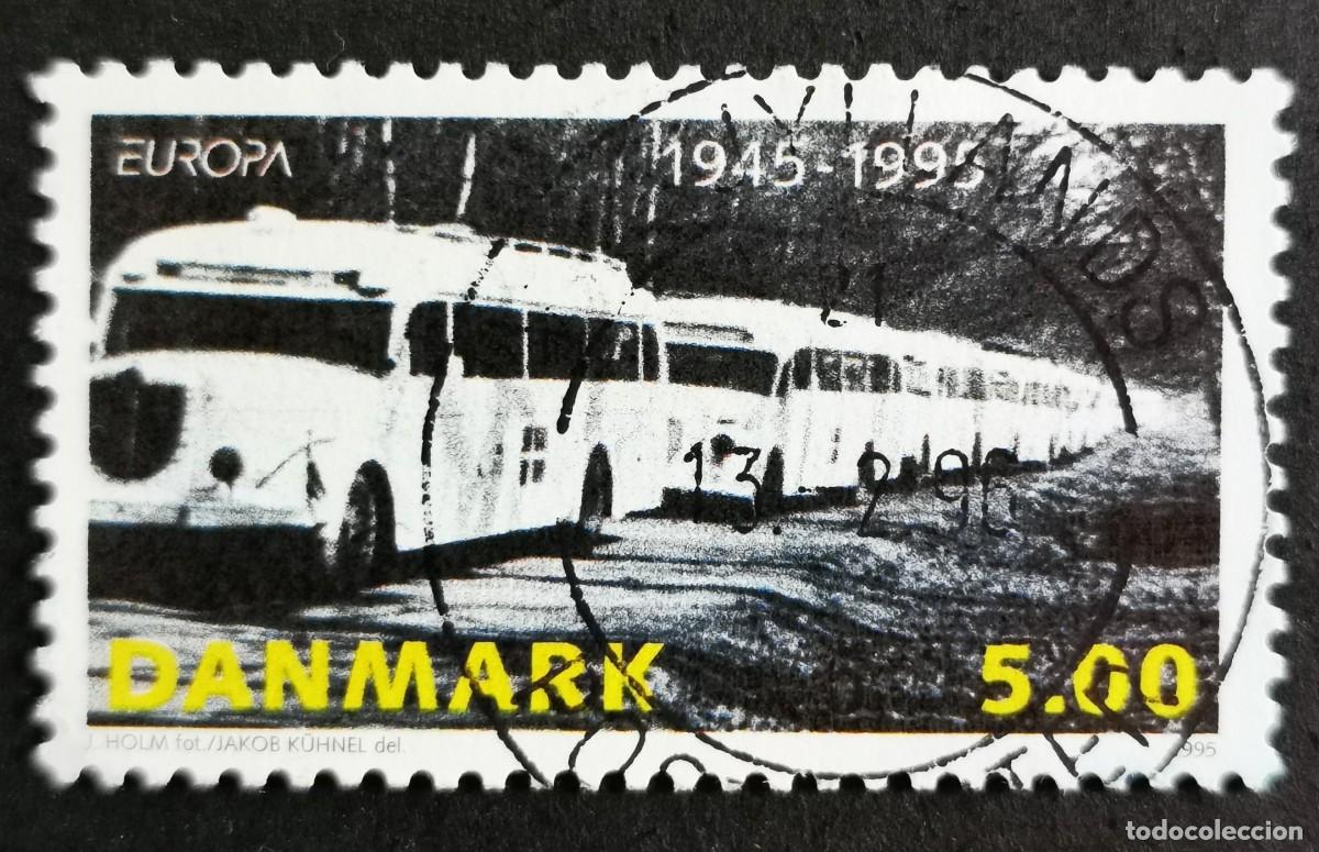 Sellos: Sello Dinamarca 1995, Autocares Blancos (Repatriaci&oacute;n daneses), 5.00 dkr. Michel: DK 1101