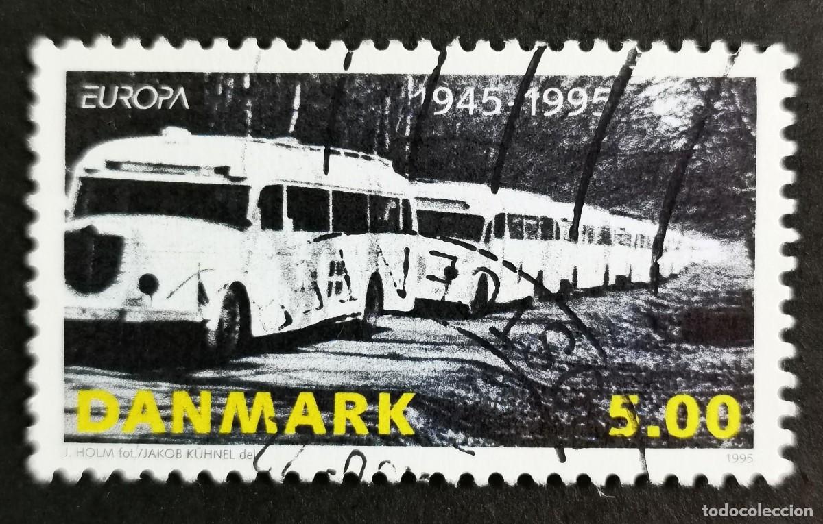 Sellos: Sello Dinamarca 1995, Autocares Blancos (Repatriaci&oacute;n daneses), 5.00 dkr. Michel: DK 1101