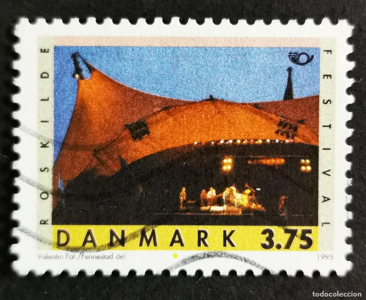 Sellos: Sello Dinamarca 1995, Escenario (25&ordm; aniversario del Festival de Roskild, 3.75 dkr. Michel: DK 1105