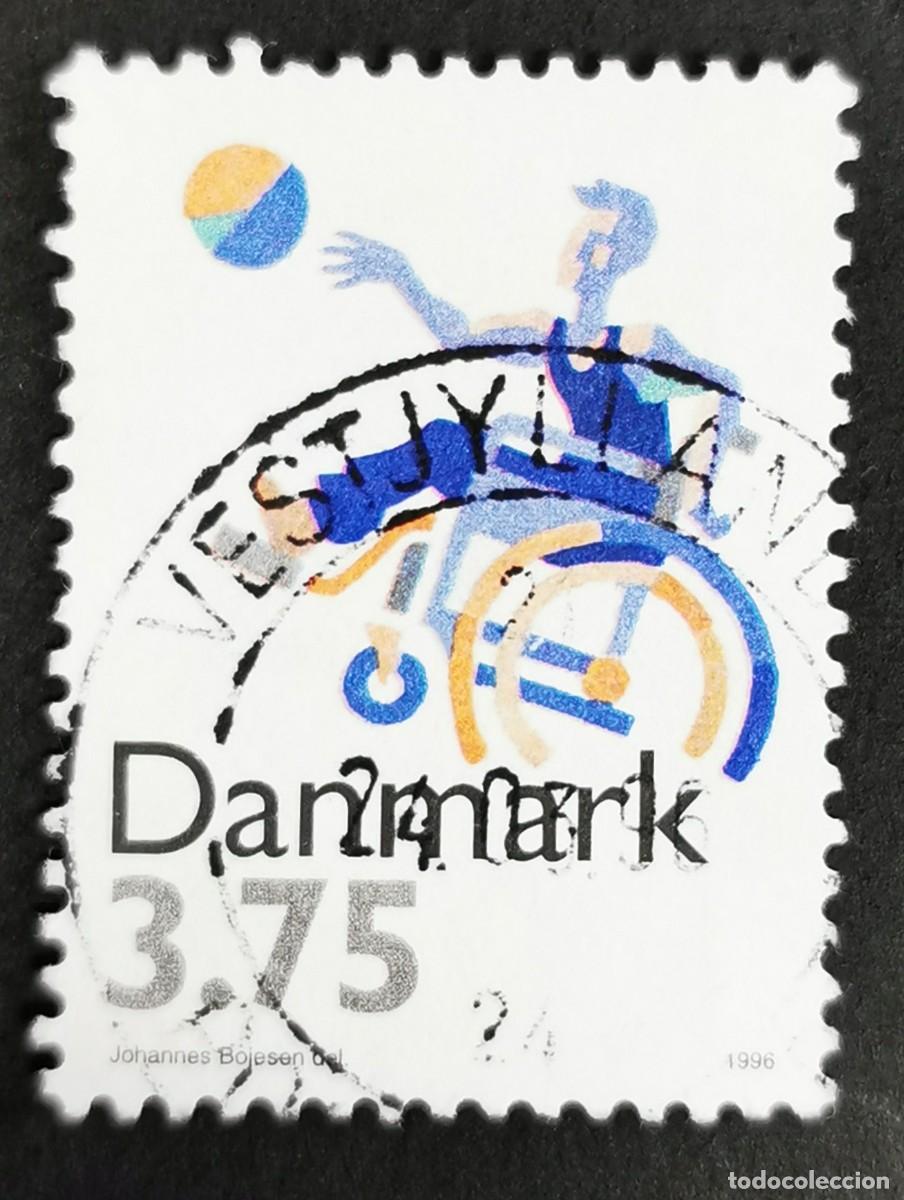 Sellos: Sello Dinamarca 1996, Jugador de baloncesto discapacitado, 3.75 dkr. Michel: DK 1120