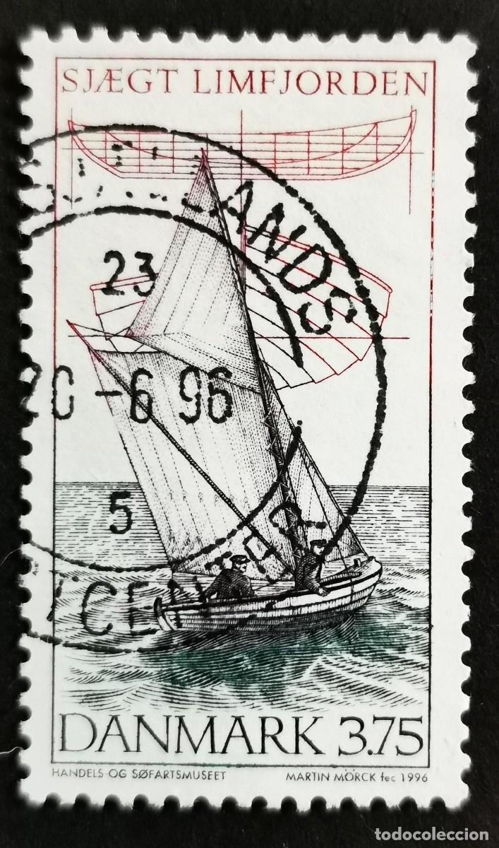 Sellos: Sello Dinamarca 1996, Limfjorden esquife Veleros de madera, 3.75 dkr. Michel: DK 1128