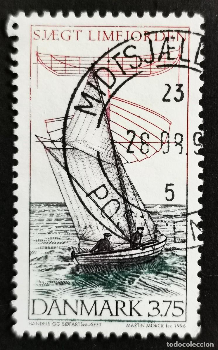 Sellos: Sello Dinamarca 1996, Limfjorden esquife Veleros de madera, 3.75 dkr. Michel: DK 1128
