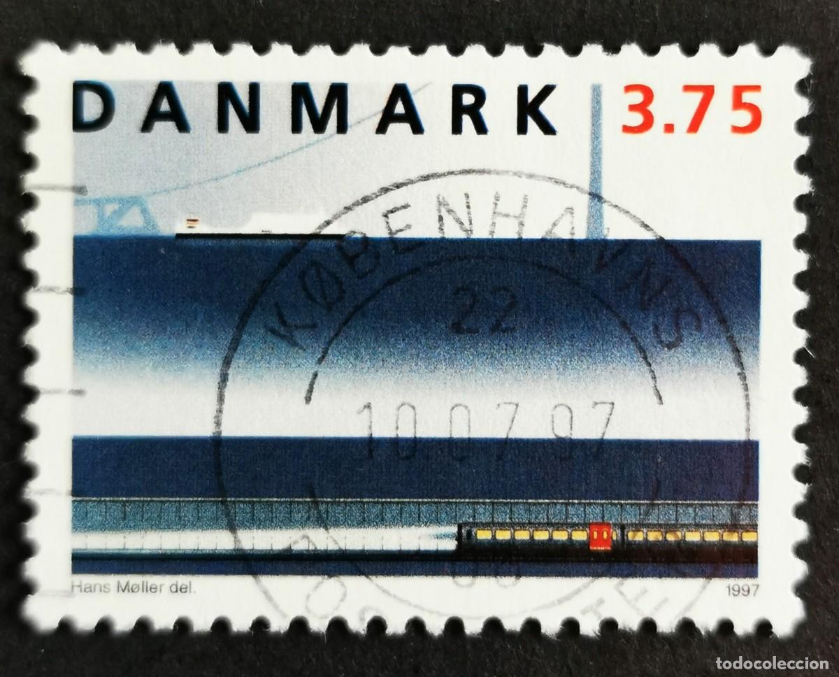 Sellos: Sello Dinamarca 1997, El t&uacute;nel este (tramo ferroviario del Great Belt Lin, 3.75 dkr. Michel: DK 1150