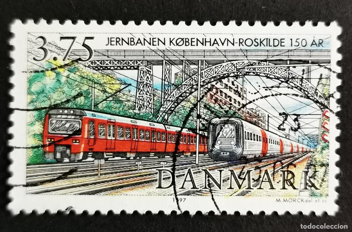 Sellos: Sello Dinamarca 1997, Trenes el&eacute;ctricos bajo el puente New Carlsberg, 3.75 dkr. Michel: DK 1155