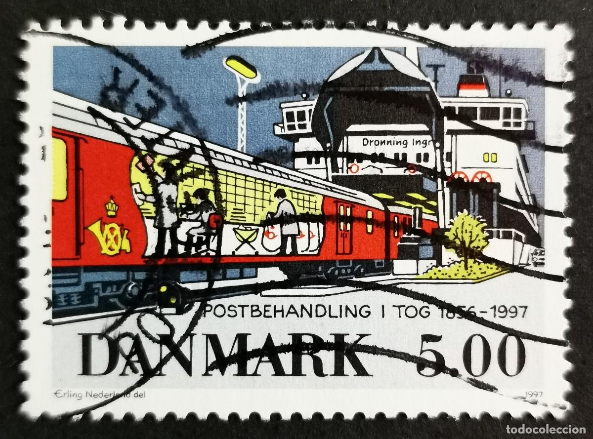 Sellos: Sello Dinamarca 1997, Vagones de correos en el ferry de Great Belt, 5.00 dkr. Michel: DK 1157