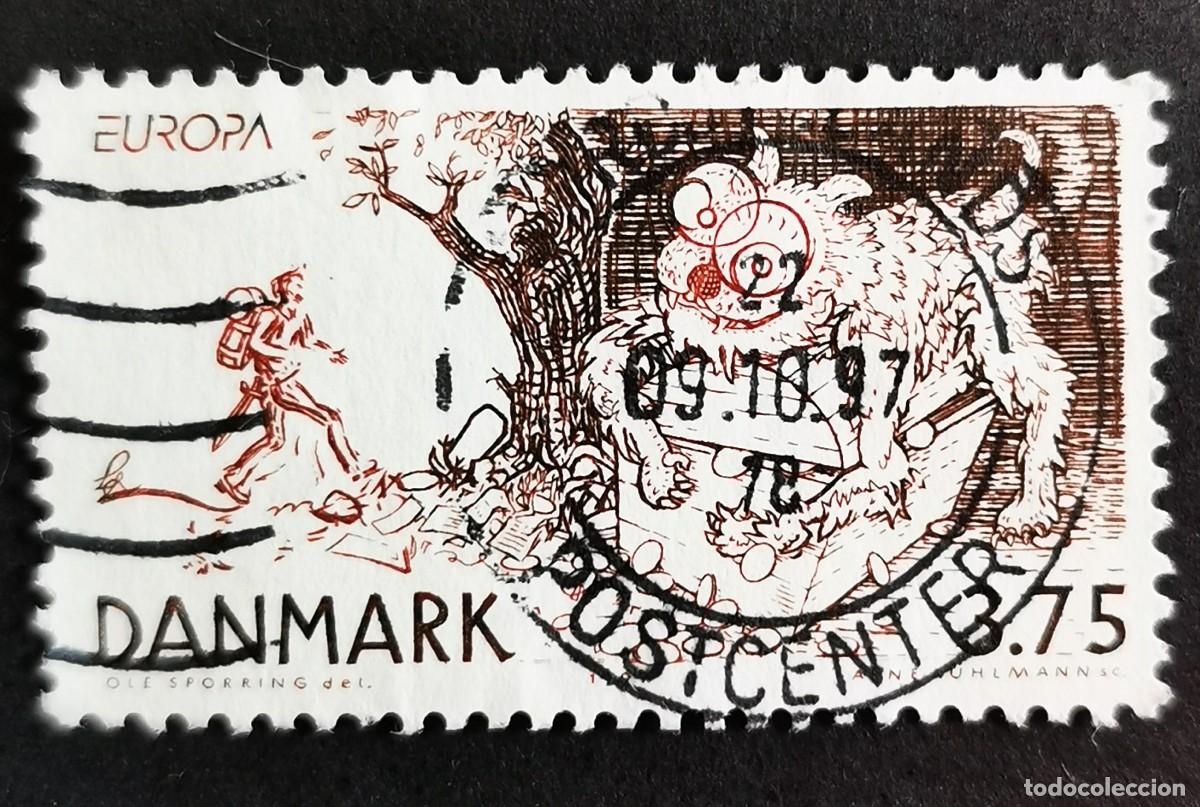 Sellos: Sello Dinamarca 1997,El yesquero Cuentos leyendas Hans Christian Andersen, 3.75 dkr. Michel: DK 1162