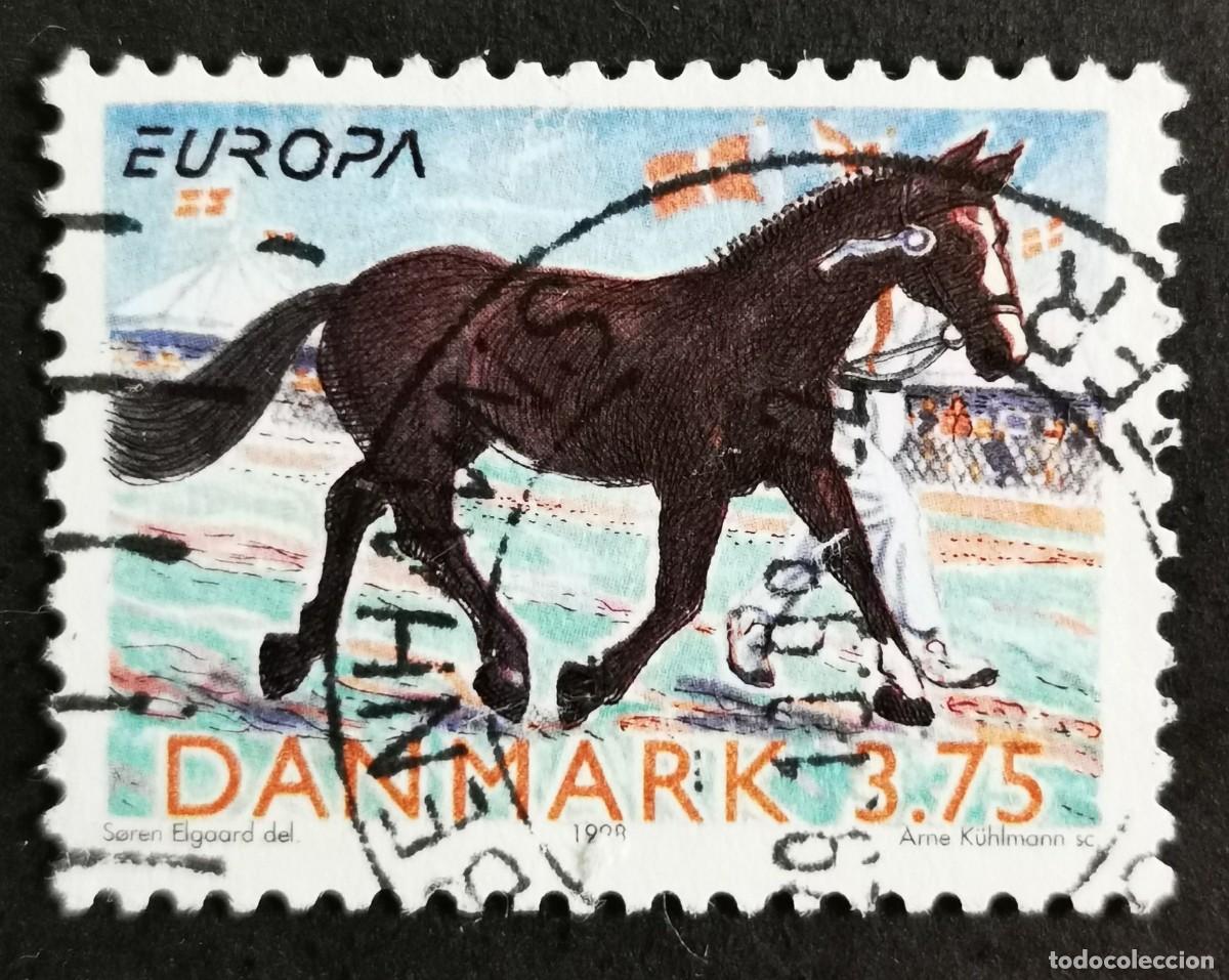 Sellos: Sello Dinamarca 1998, Espect&aacute;culo animales Caballo (Equus ferus caballus), 3.75 dkr. Michel: DK 1188