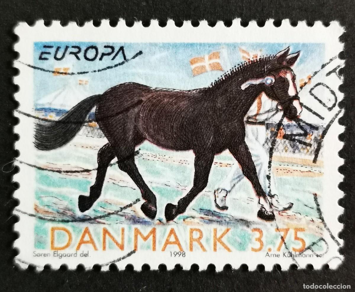 Sellos: Sello Dinamarca 1998, Espect&aacute;culo animales Caballo (Equus ferus caballus), 3.75 dkr. Michel: DK 1188