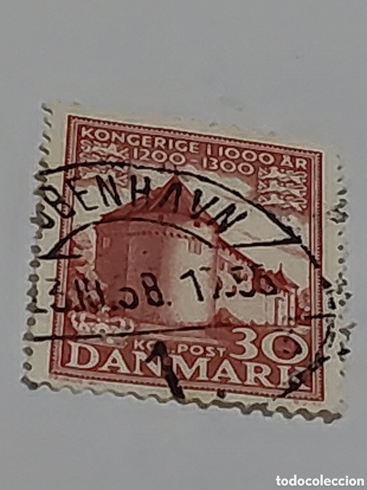 Sellos: Sello de Dinamarca castillo de Nyborg 1953 usado