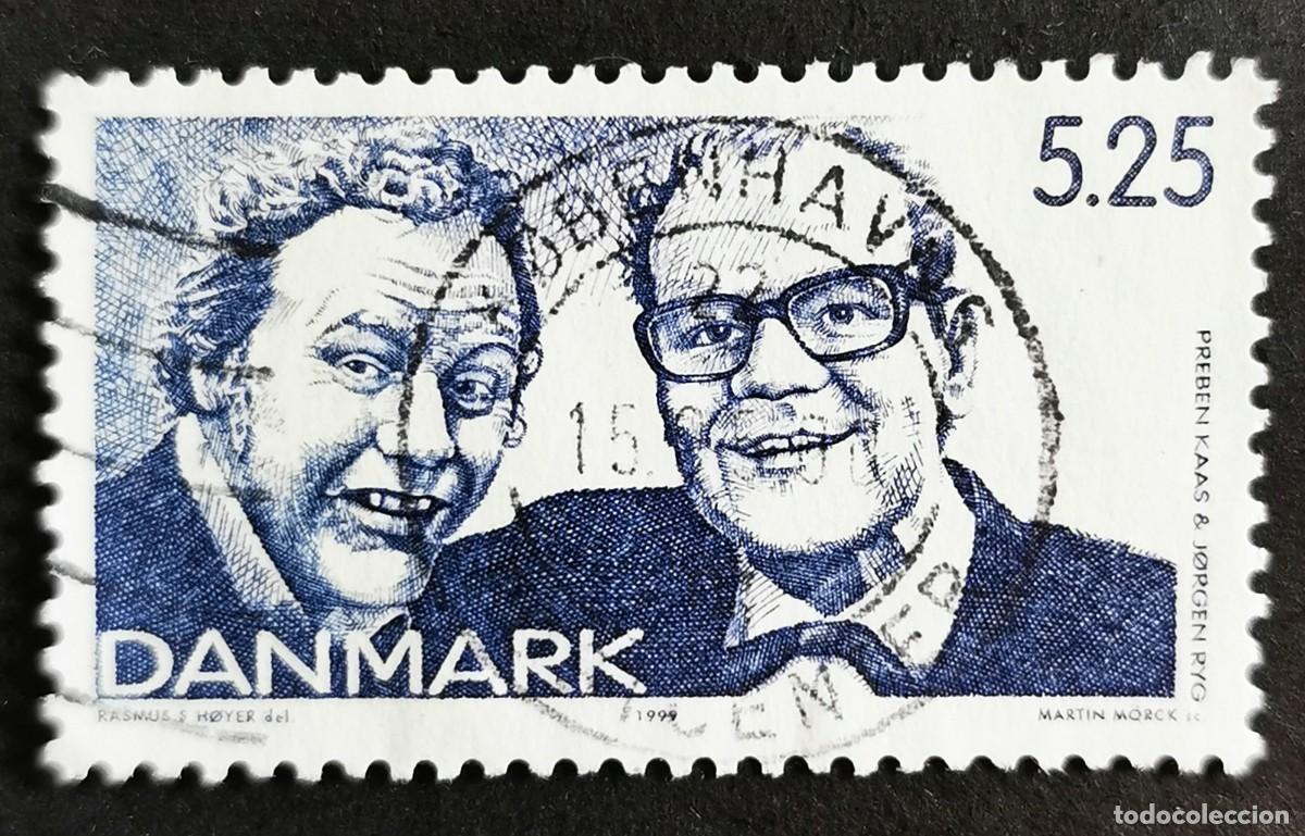 Sellos: Sello Dinamarca 1999, Preben Kaas y J&oslash;rgen Ryg,150 aniversario Revista, 5.25 dkr. Michel: DK 1217