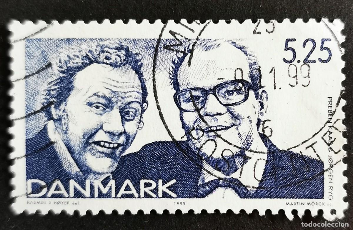 Sellos: Sello Dinamarca 1999, Preben Kaas y J&oslash;rgen Ryg,150 aniversario Revista, 5.25 dkr. Michel: DK 1217