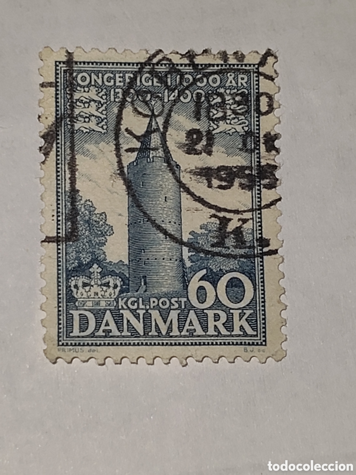 Sellos: Sello de Dinamarca 1000 a&ntilde;os del Reino de Dinamarca 1954