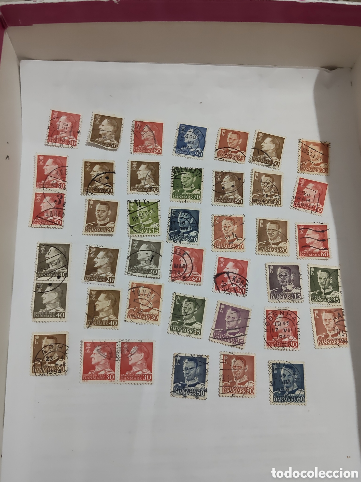 Sellos: 41 sellos de Dinamarca Rey Federico lX 1944-67 usados