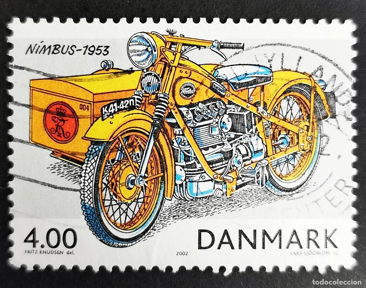 Sellos: Sello Dinamarca 2002, Motocicleta Nimbus con sidecar de 1953, 4.00 dkr. Michel: DK 1312